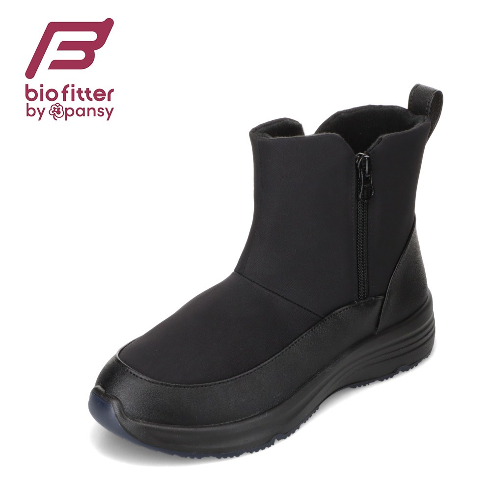 バイオフィッター biofitter BFL2815 レディース靴 靴 シューズ 4E ブーツ 防水 防寒 ショート 雨 雪 滑りにくい 防滑 ゴム ファスナー ジッパー チャック シンプル ブラック TSRC