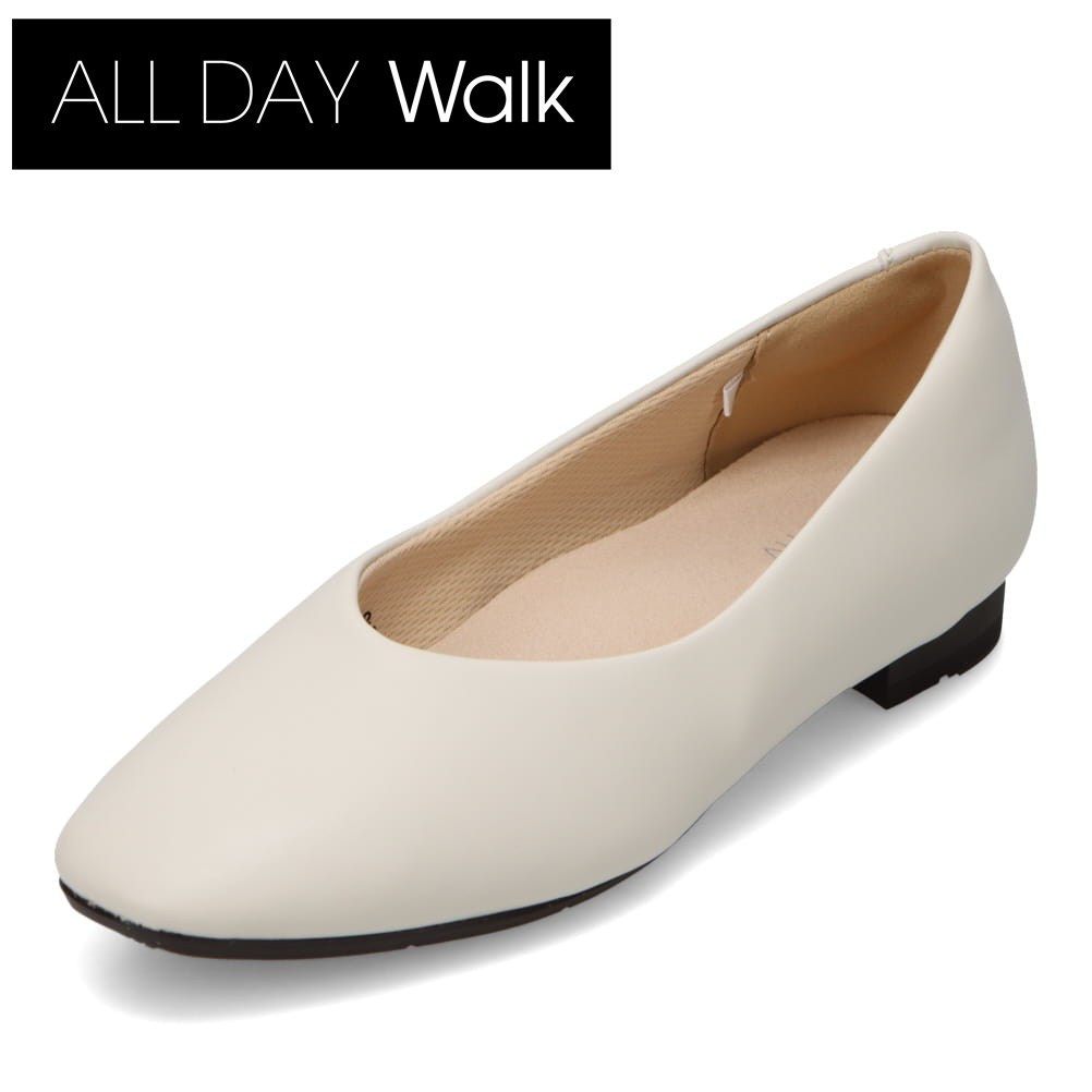 オールディ・ウォーク ALL DAY Walk ALD 3190 レディース靴 靴 シューズ 2E相当 パンプス ローヒール 防水 吸水 抗菌 防臭 オフィス ビジネス 通勤 セレモニー 冠婚葬祭 シンプル アイボリー TSRC