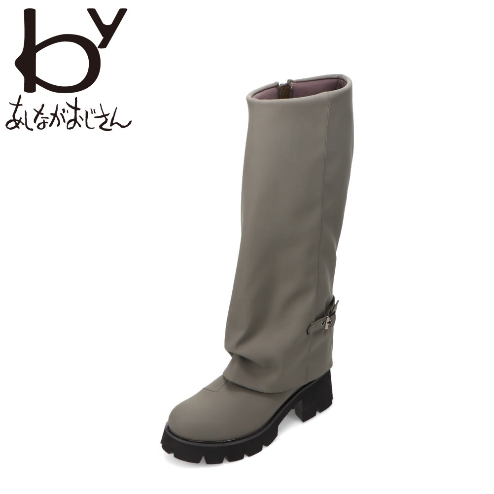 バイアシナガオジサン byあしながおじさん 8990029 レディース靴 靴 シューズ 2E相当 ブーツ ロング カバー 厚底 歩きやすい ベルト バックル メタル シンプル 人気 ブランド カーキ TSRC