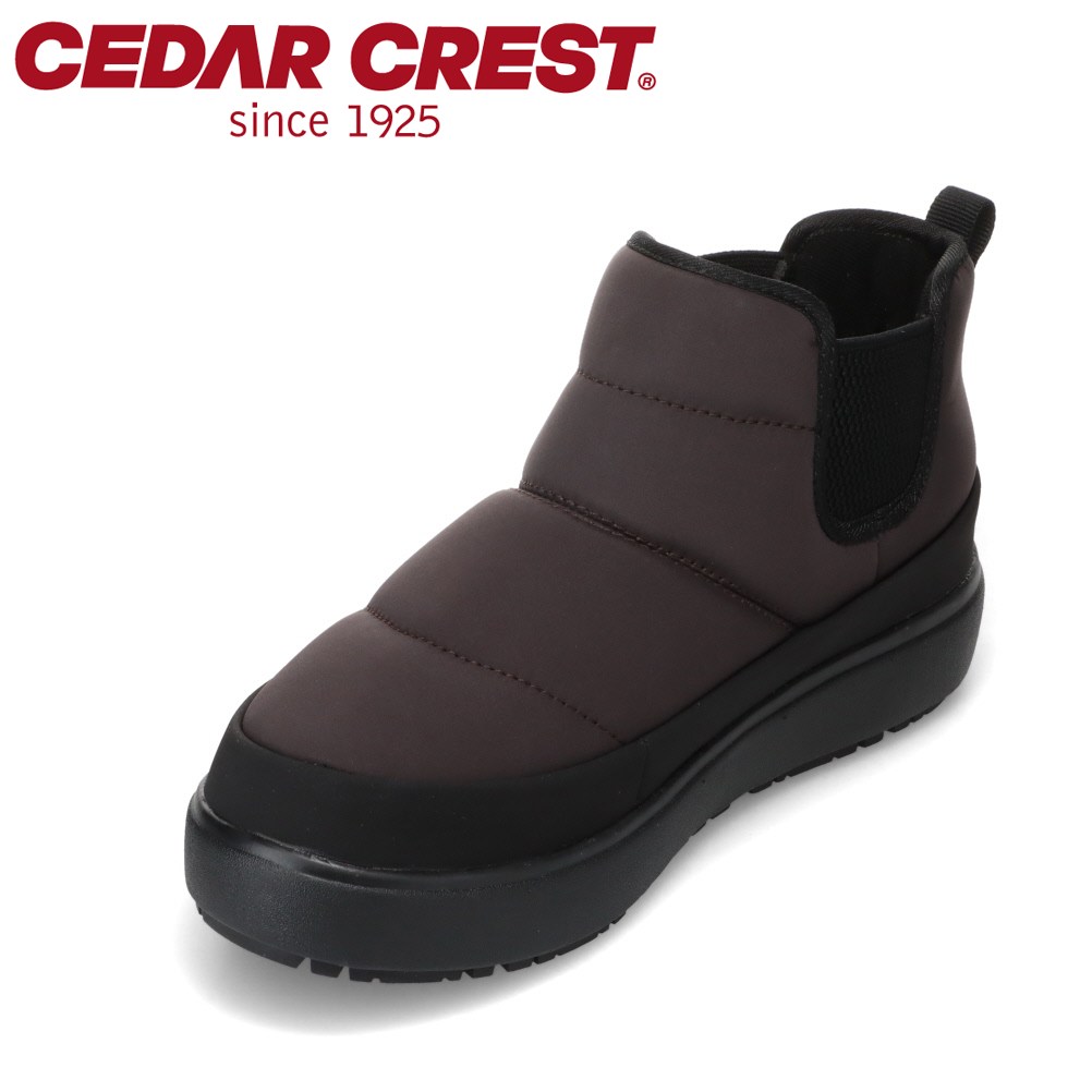 セダークレスト CEDAR CREST CC-9768W レディース靴 靴 シューズ 2E ブーツ ダウン 防水 防寒 ショート 軽量 滑りにくい 防滑 中綿 雨 雪 アイスグリップ 底 シンプル ダークブラウン TSRC