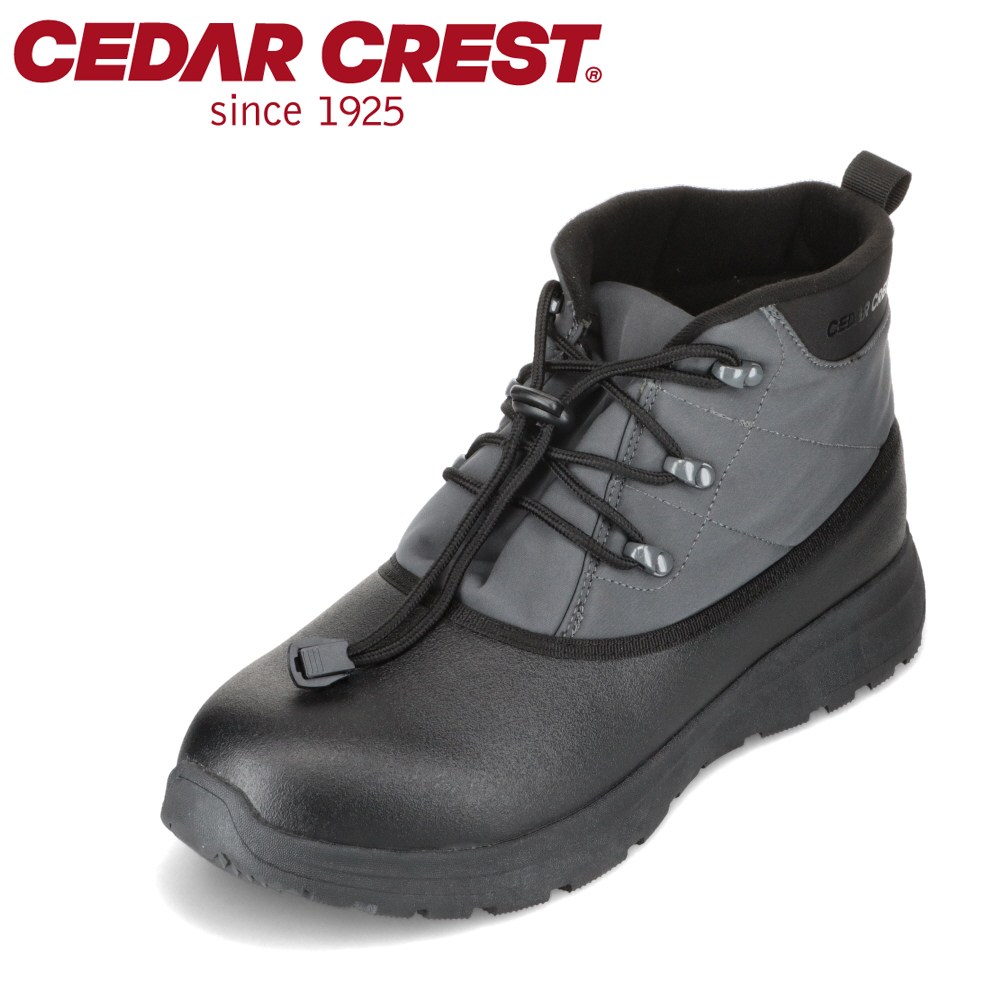 セダークレスト CEDAR CREST CC-9707 メンズ靴 靴 シューズ 3E ブーツ アウトドア 防水 防寒 滑りにくい 防滑 雨 雪 グリップ力 シンプル グレー TSRC