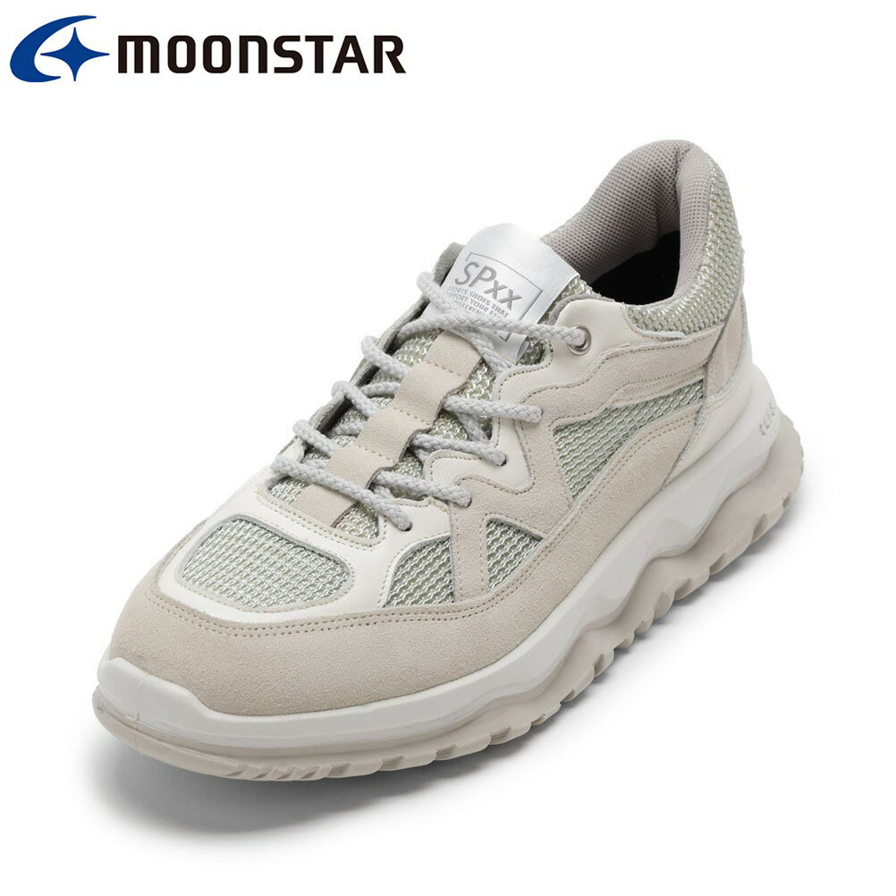 ムーンスター moonstar SX 78C07PL メンズ靴 靴 シューズ 2E スニーカー 軽量 吸湿 速乾 滑りにくい 防滑 メッシュ 反発性 弾力性 衝撃吸収 レザー ローカットスニーカー 人気 ブランド ナチュラル TSRC