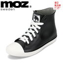 モズ スウェーデン MOZ sweden ZZB8417 レディース 靴 シューズ 2E相当 レインシューズ 防水 ハイカット レインブーツ 雨 晴雨兼用 雨靴 雨の日 雨対策 履きやすい 歩きやすい 人気 ブランド ブラック×ホワイト TSRC