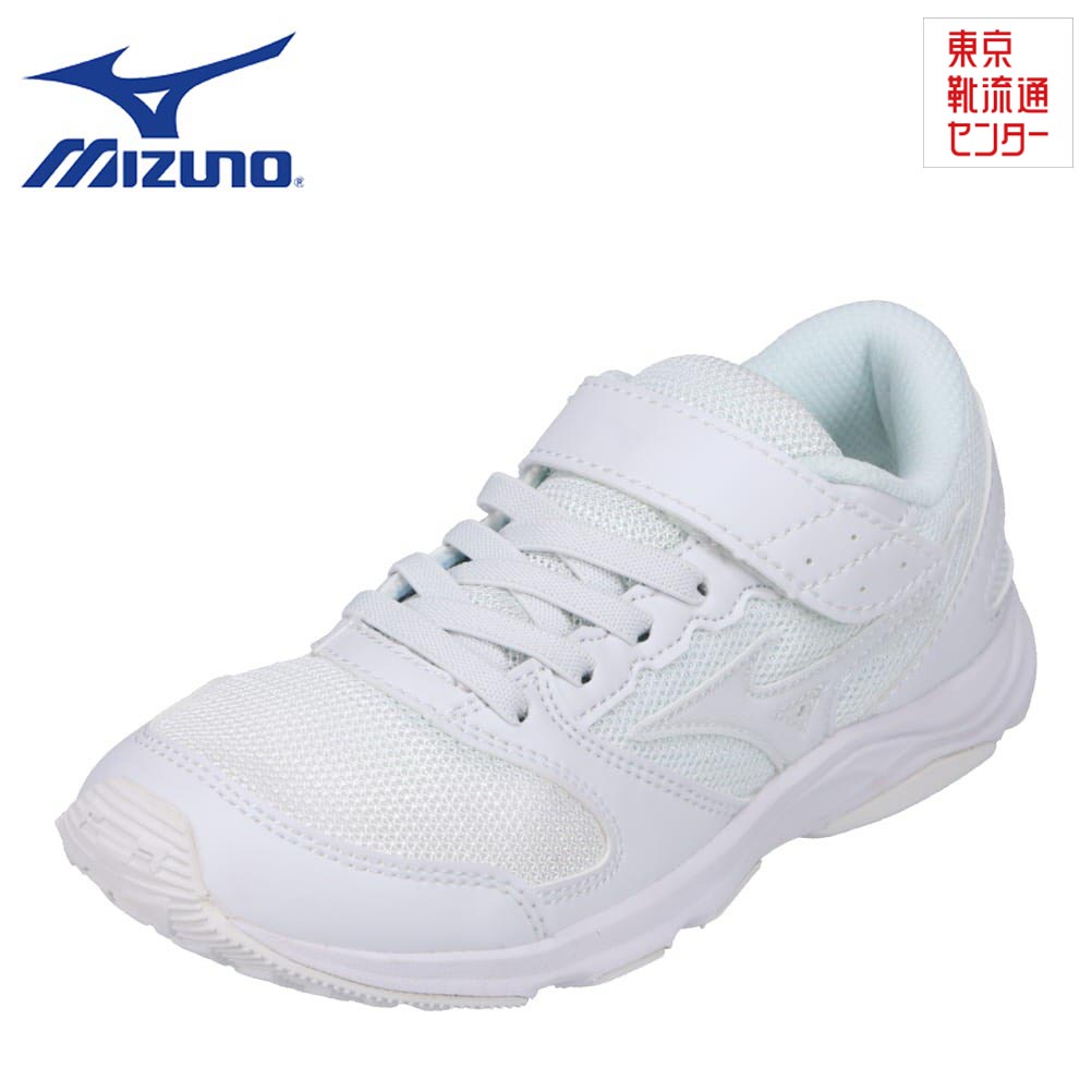 ミズノ MIZUNO K1GM214101 キッズ靴 子供靴 靴 シューズ 2E相当 スポーツシューズ ランニングシューズ TRANSDASH3(BELT) 限定 オリジナル ホワイト×ホワイト TSRCのサムネイル
