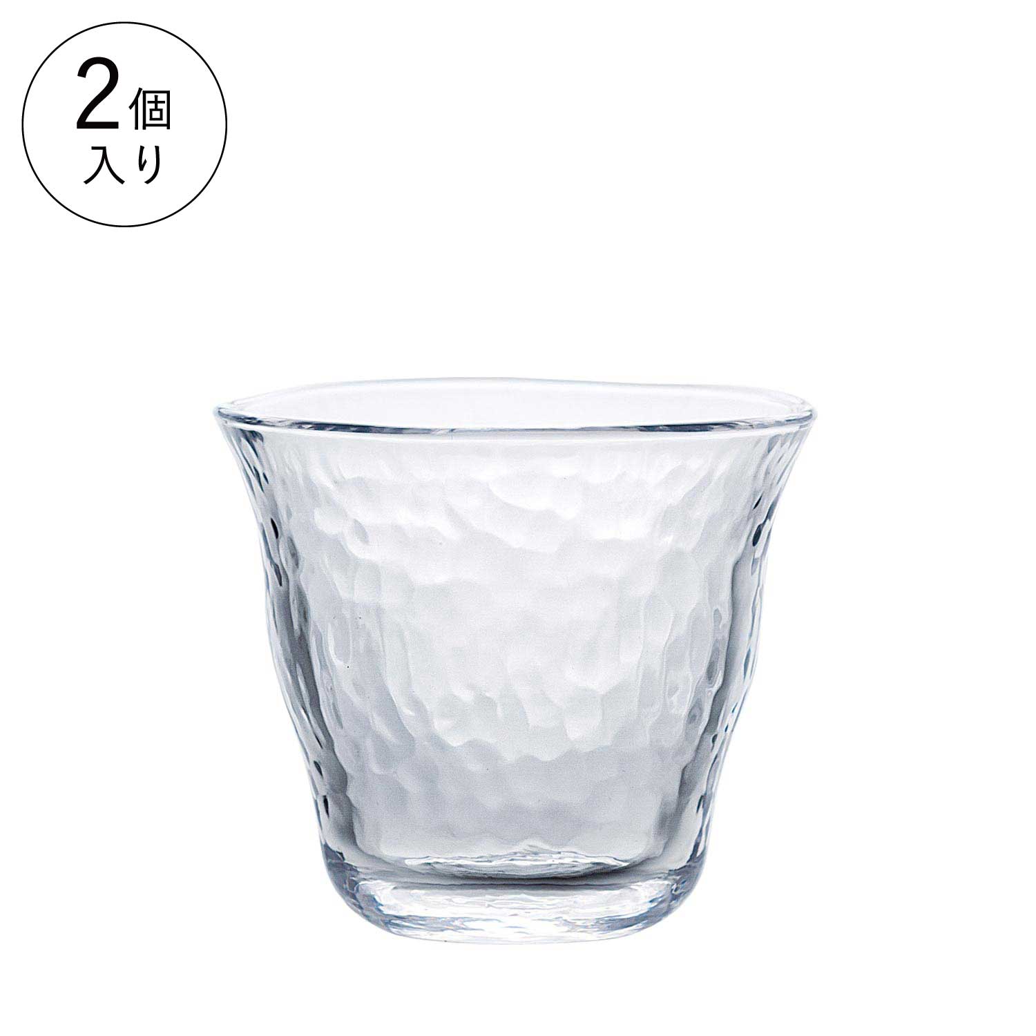 【公式】東洋佐々木ガラス 焼酎グラス 本格焼酎道楽 ロックグラス2個 日本製 食洗器可 槌目模様 ギフト 佐々木ガラス