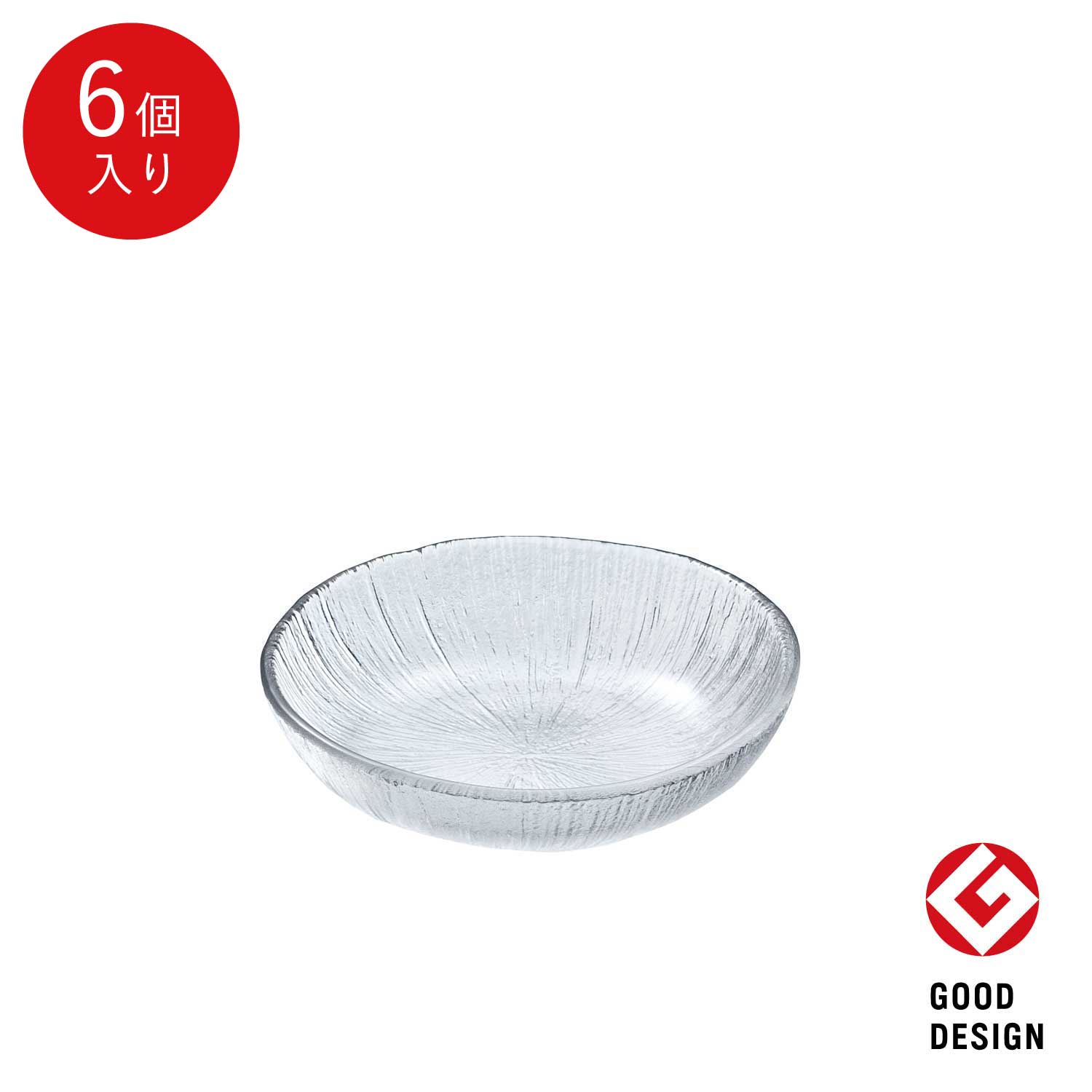 ポイント5倍／ブラックフライデー期間中【公式】東洋佐々木ガラス 丸型 小皿深型 6個業務用 プロユース 和風皿 家庭用 ガラス皿 ギフト 佐々木ガラス