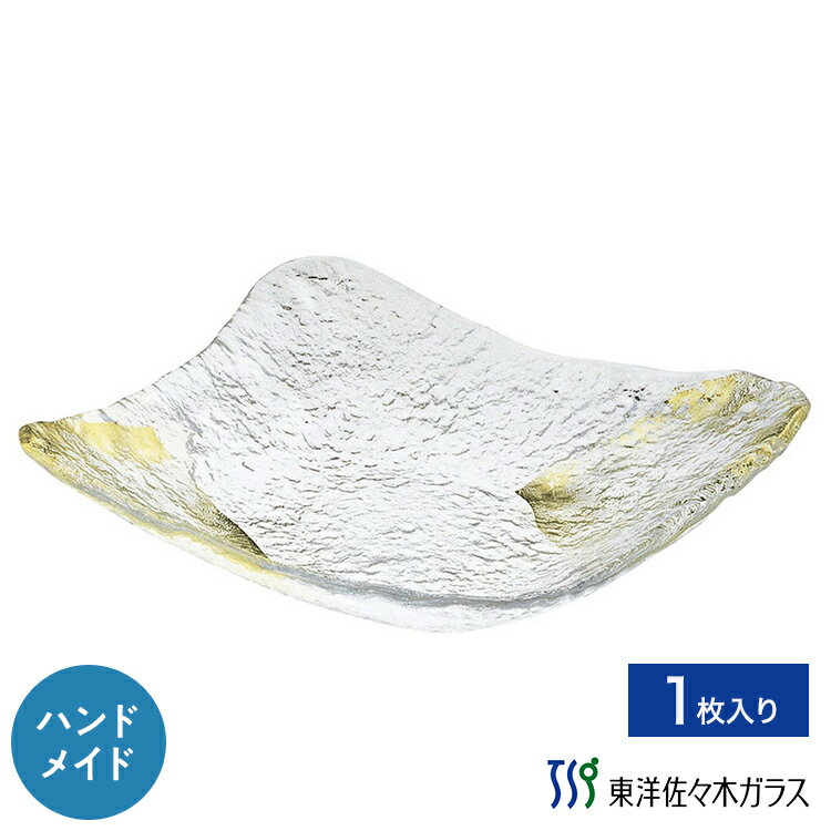 Rakuten - 【公式】東洋佐々木ガラス 金彩角皿 1枚業務用 プロユース 和風皿 ガラス皿 家庭用 ギフト 佐々木ガラス