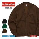 アウター メンズ 長袖 United Athle ユナイテッドアスレ 10オンス T/C ルーズフィット スウェット カーディガン (裏起毛) 5790-01 579001 防風 防寒 秋 冬 M-XL