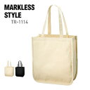 トート バッグ 無地 MARKLESS STYLE マークレススタイル 10.0オンス キャンバス ホリデースクエアトート仕切りポケット付 TR-1114 男女...