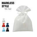 巾着 無地 MARKLESS STYLE マークレススタイル 不織布 ラッピング巾着 (M) TR-1161 ラッピング プレゼント ギフト 小物入れ 紐付き ...