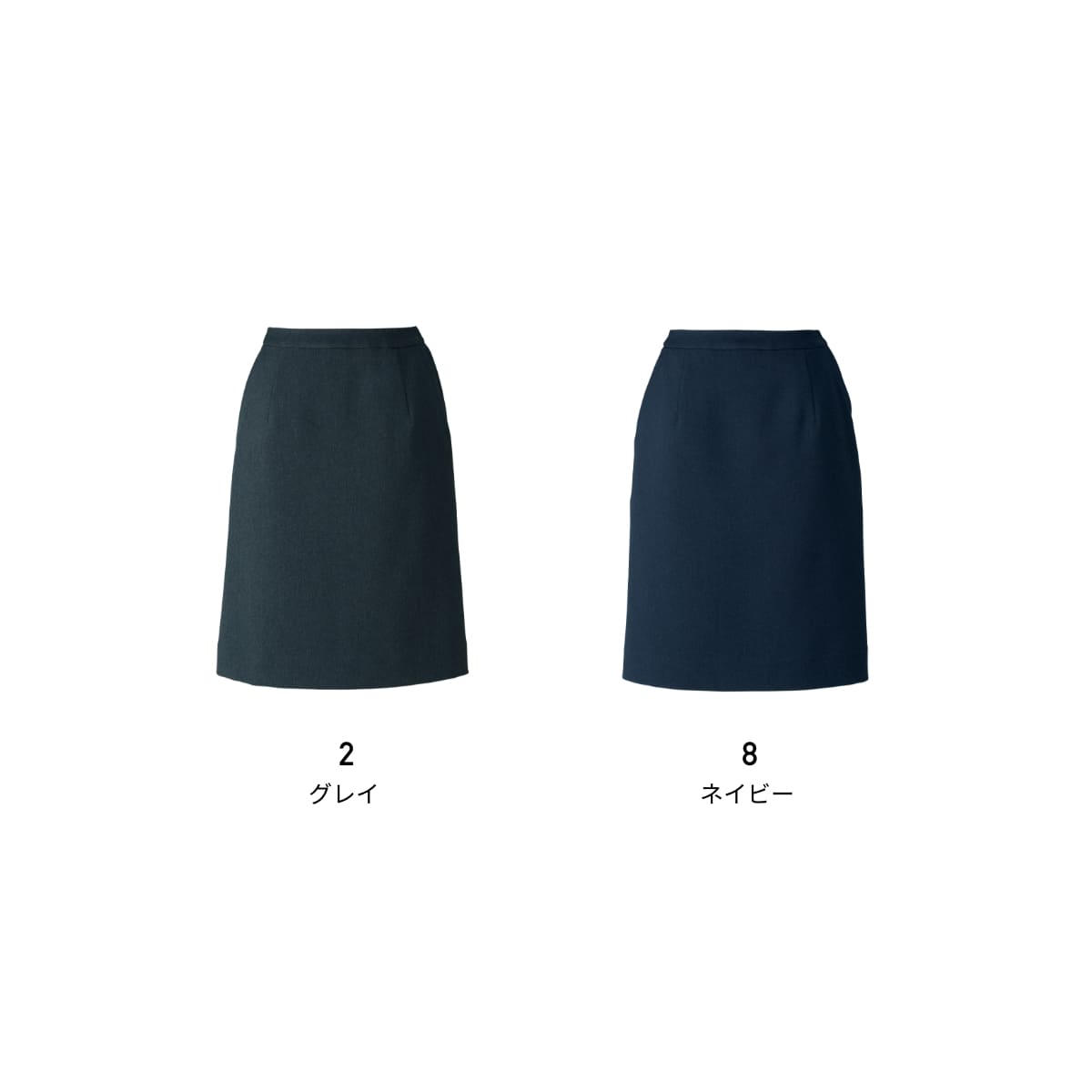 スカート 無地 レディース BONOFFICE ボンオフィス セミタイトスカート［Trad Pattern］ AS2308 as2308 WOMEN ストレッチ 家庭洗濯OK オールシーズン 伸縮性 ホームクリーニング 制服 オフィス 事務服 灰色 紺 グレー グレイ ネイビー 5号 7号 9号 11号 13号 15号 17号 19号