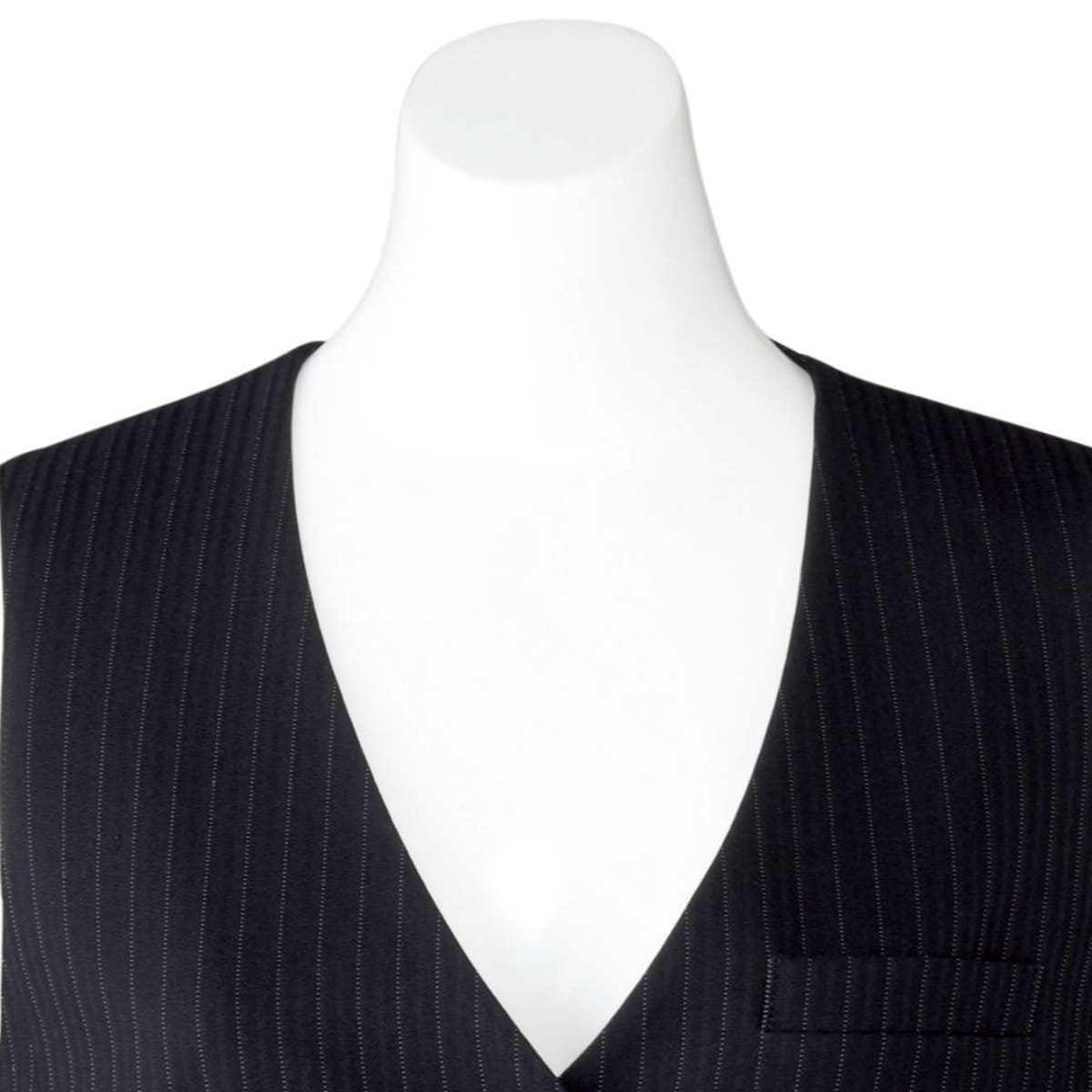 ベスト ストライプ レディース BONOFFICE ボンオフィス ベスト［Herringbone PinStripe］ AV1250 av1250 女性用 WOMEN ストレッチ 家庭洗濯OK 伸縮性 ホームクリーニング 制服 オフィス 事務服 黒 紺 灰 ブラック ネイビー グレー 5号 7号 9号 11号 13号 15号 17号 19号