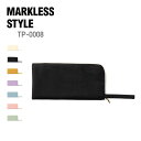 ポーチ 無地 MARKLESS STYLE マークレススタイル キャンバスL字ファスナーフラットポーチ(M) TP-0008 男女兼用 ユニセックス コットン ...