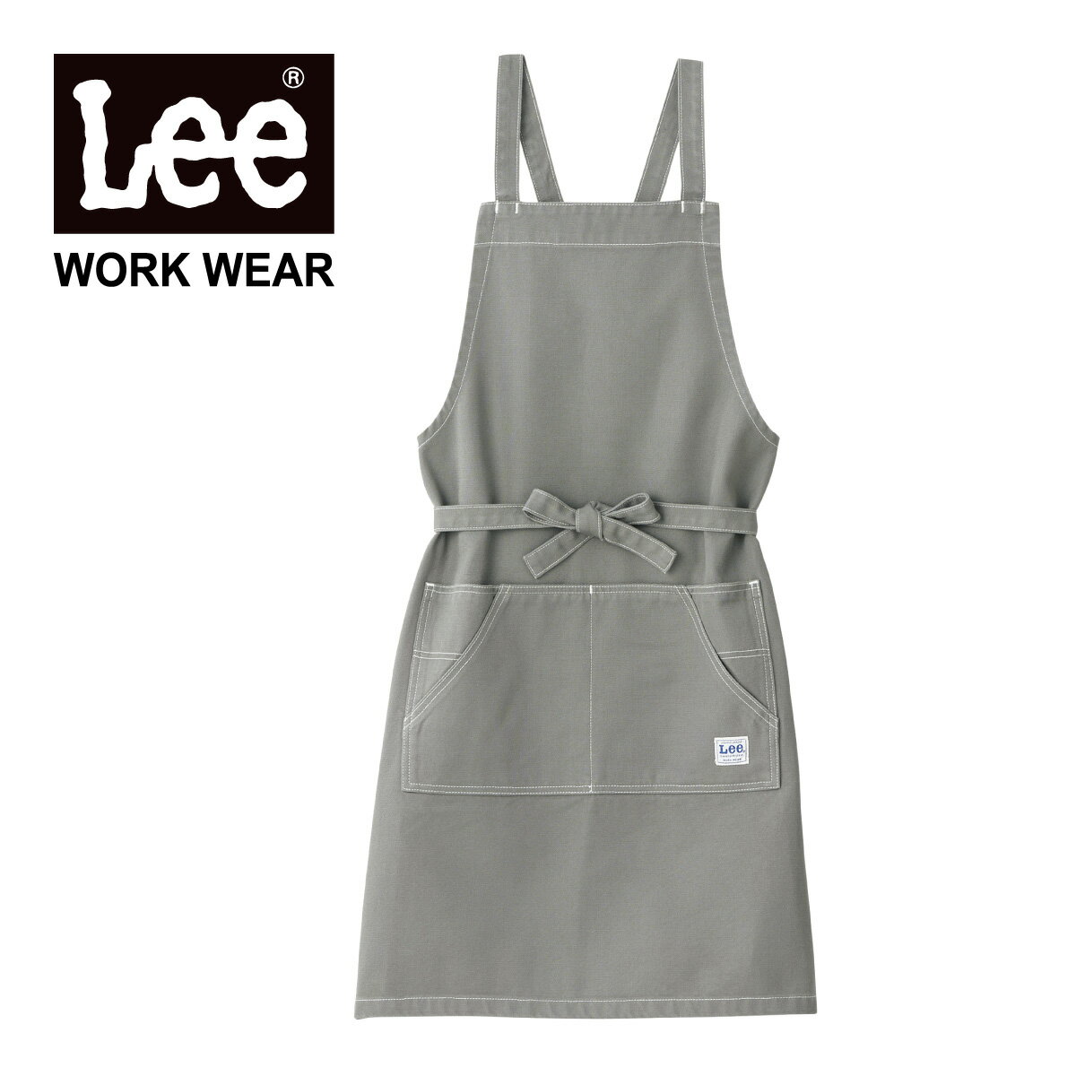エプロン Lee (リー) 胸当てエプロン lck79003 男女兼用 ワークウエア カフェ 飲食店 前掛け 綿 素材 フリーサイズ