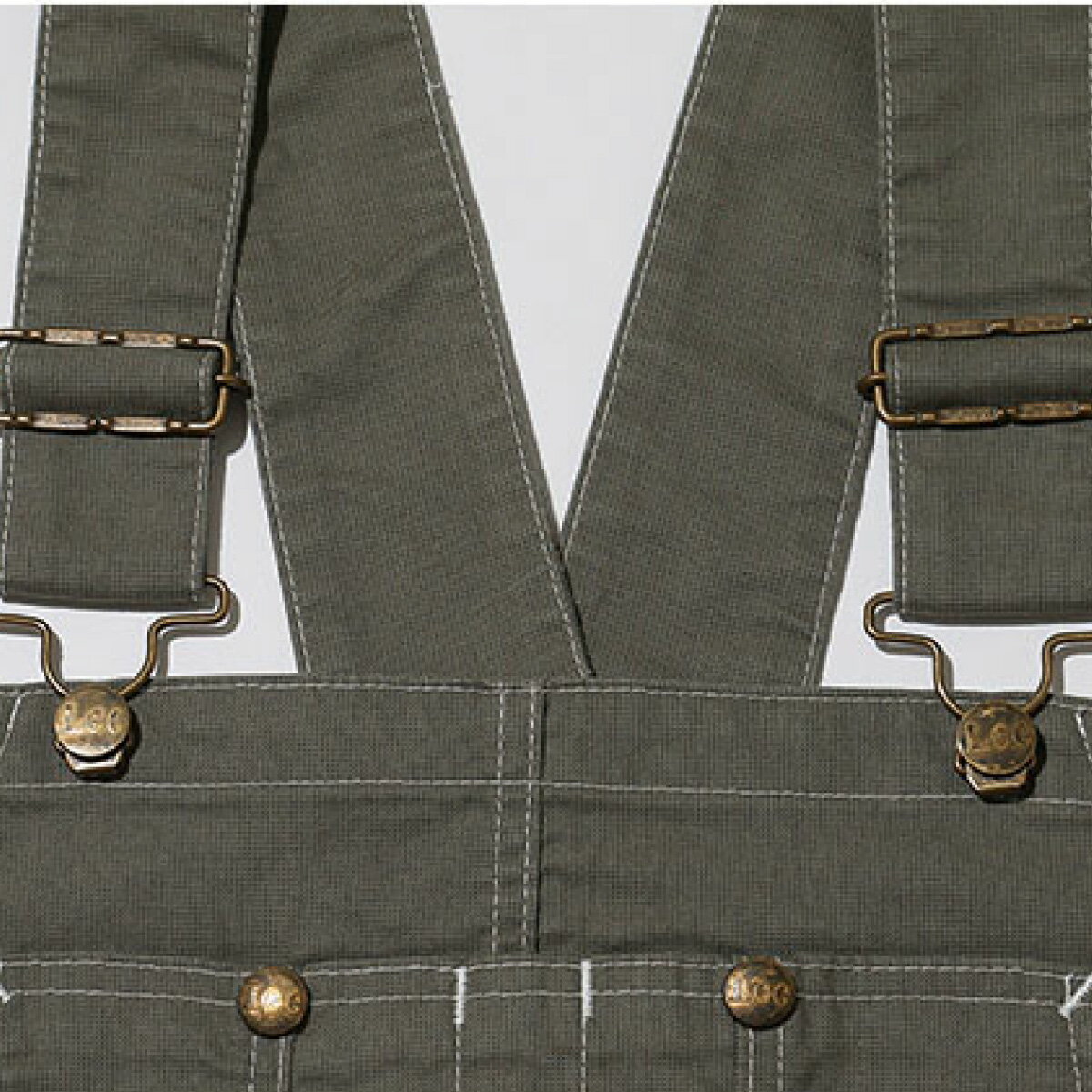 エプロン Lee (リー) オーバーオール風 ポケット付 lck79007 男女兼用 ワークウエア ゴム製 サスペンダー S M L