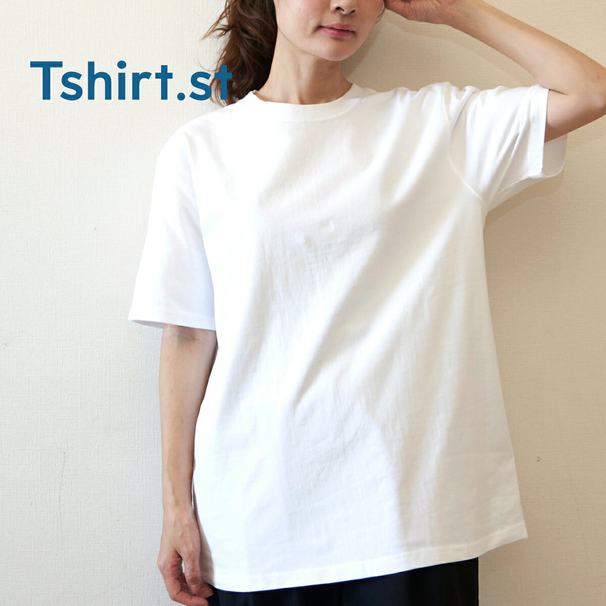 tシャツ メンズ 無地 Tshirt.st ティーシャツドットエスティー 8.0オンス 厚手 無地 Tシャツ ts1021 男女兼用 パック tシャツ ダンス 運動会 文化祭 黒 白