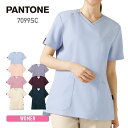 スクラブ 医療 白衣 PANTONE パントーン レディススクラブ(PANTONE) 7099SC レディース 女性用 医療 介護 福祉 ケア メディカル ユニフォーム 医療用スクラブ 白衣スクラブ ドクター 医師 看護 看護師 ナース 仕事着 ケアワーカー 接骨院 整体 かわいい S M L LL 3L 4L