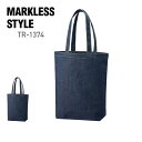 トート バッグ 無地 MARKLESS STYLE デニムトート(M) TR-1374 ノベルティ 小物 ユニセックス 男女兼用 サブバッグ まとめ買い お散歩...