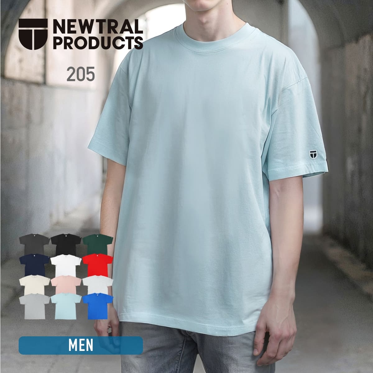 Tシャツ 無地 NEWTRAL ニュートラル 5.6oz Standard Emblem Essentials Tee 205 メンズ 男性 トップス 半袖 綿...