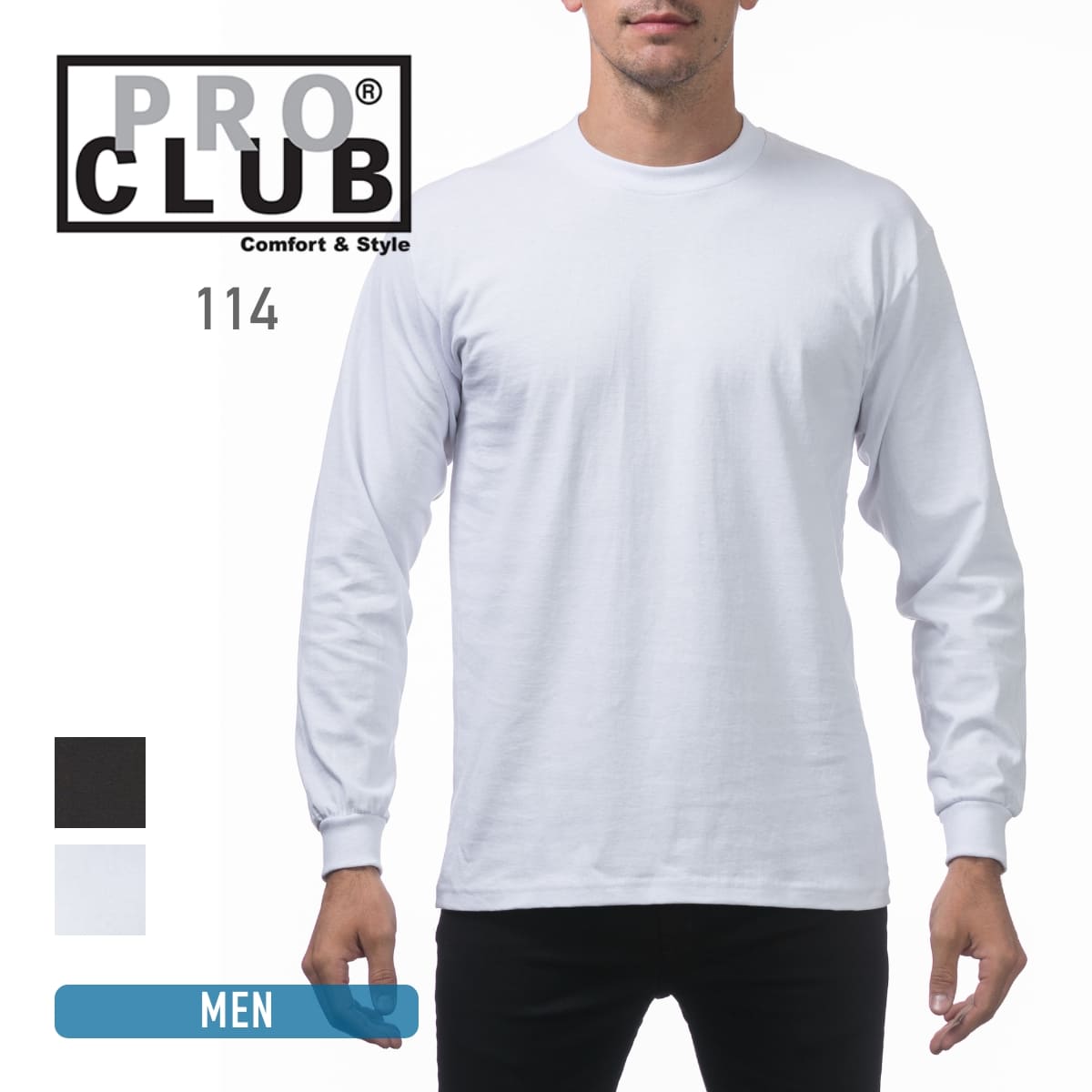 Tシャツ 長袖 メンズ 無地 PRO CLUB プロクラブ 6.5オンス PRO CLUB プロクラ