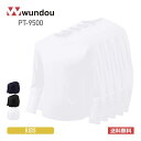 ロンt キッズ 無地 wundou ウンドウ プリンタブル ドライ長袖Tシャツ(5枚セット) PT-9500 子ども ジュニア ユニフォーム 吸汗速乾 ジャージ ランニング スポーツ チーム トレーニング ダンス ポリエステル 白 黒 紺 ホワイト ブラック ネイビー 130cm 140cm 150cm