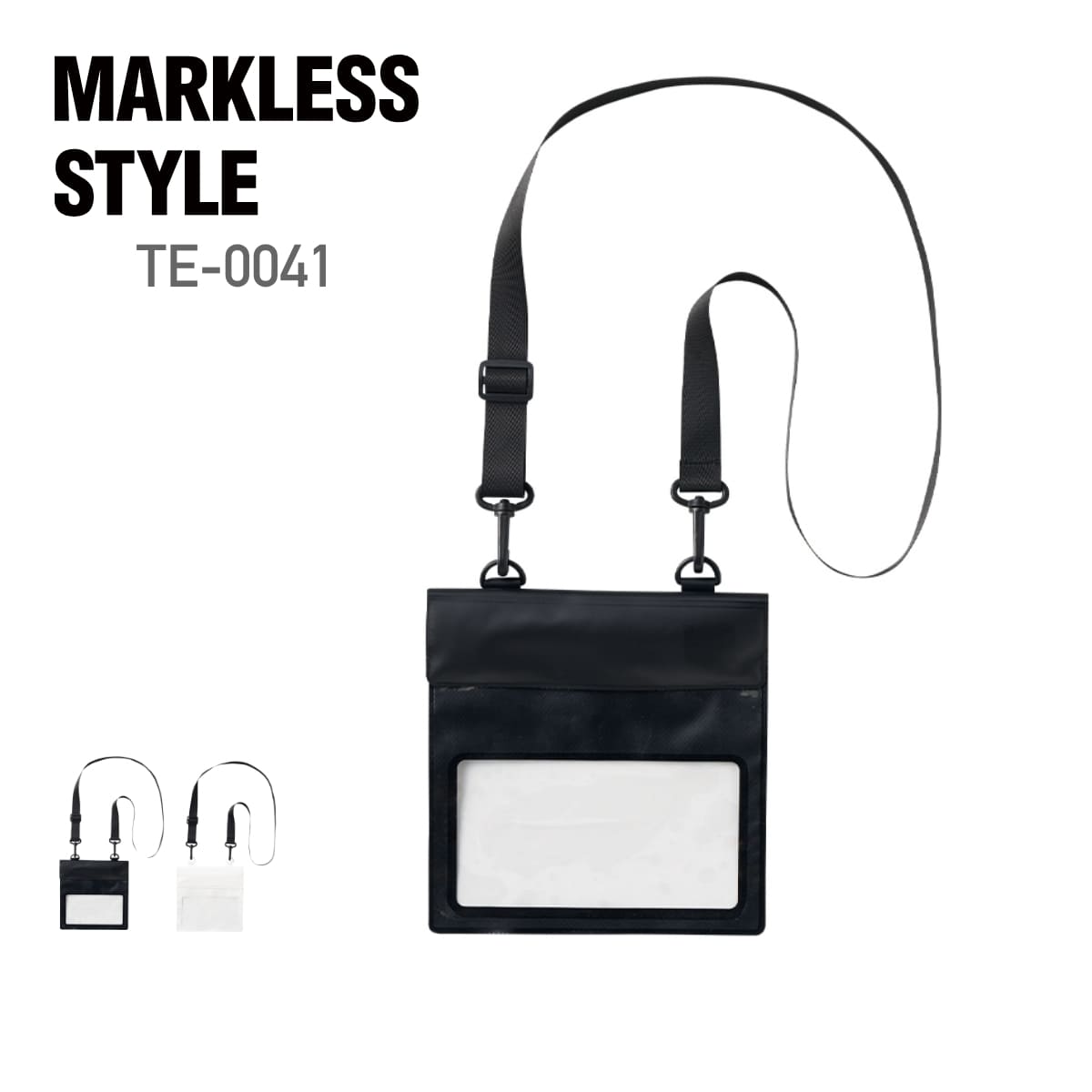 Rakuten - バッグ 無地 MARKLESS STYLE マークレススタイル モバイルウォータープルーフサコッシュ TE-0041 ユニセックス メンズ レディース 男女兼用 男性 女性 かばん 鞄 ショルダー 斜めがけ スマホ 携帯 防水ケース 防水 野外 お風呂 海水浴 マリン 水泳 サーフィン 水中撮影