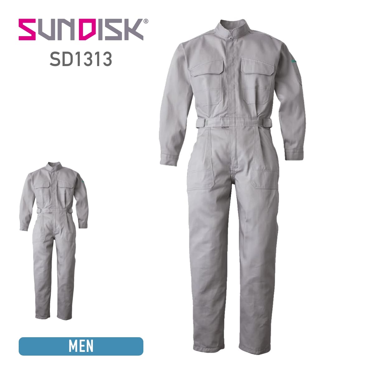Rakuten - ツナギ 無地 SUNDISK サンディスク SD1313 長袖 吸水 速乾 イージーケア 年間作業服 オールシーズン つなぎ 続服 ユニセックス 男女兼用 メンズ レディーズ 男性 女性 大きいサイズ 作業着 作業服 仕事 仕事着 ワークウェア ユニフォーム 制服 S M L LL XL 3L 4L 5L