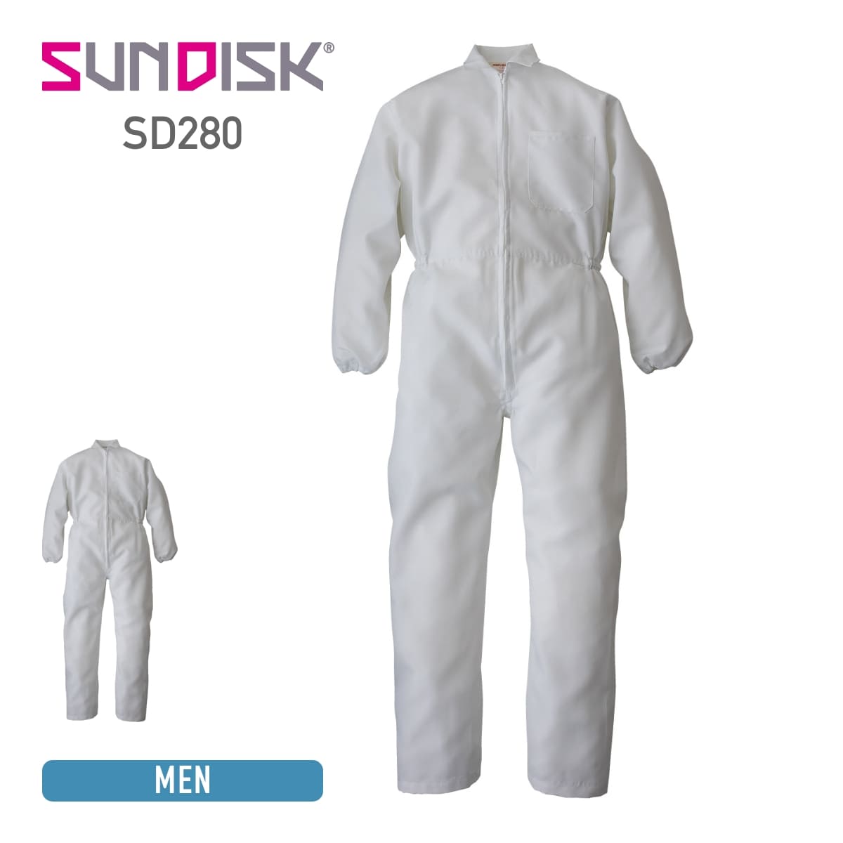 Rakuten - ツナギ 無地 SUNDISK サンディスク SD280 長袖 クリーンルーム 帯電防止 年間作業服 オールシーズン つなぎ 続服 ユニセックス 男女兼用 メンズ レディーズ 男性 女性 大きいサイズ 作業着 作業服 仕事 仕事着 ワークウェア ユニフォーム 制服 M L LL XL 3L 4L