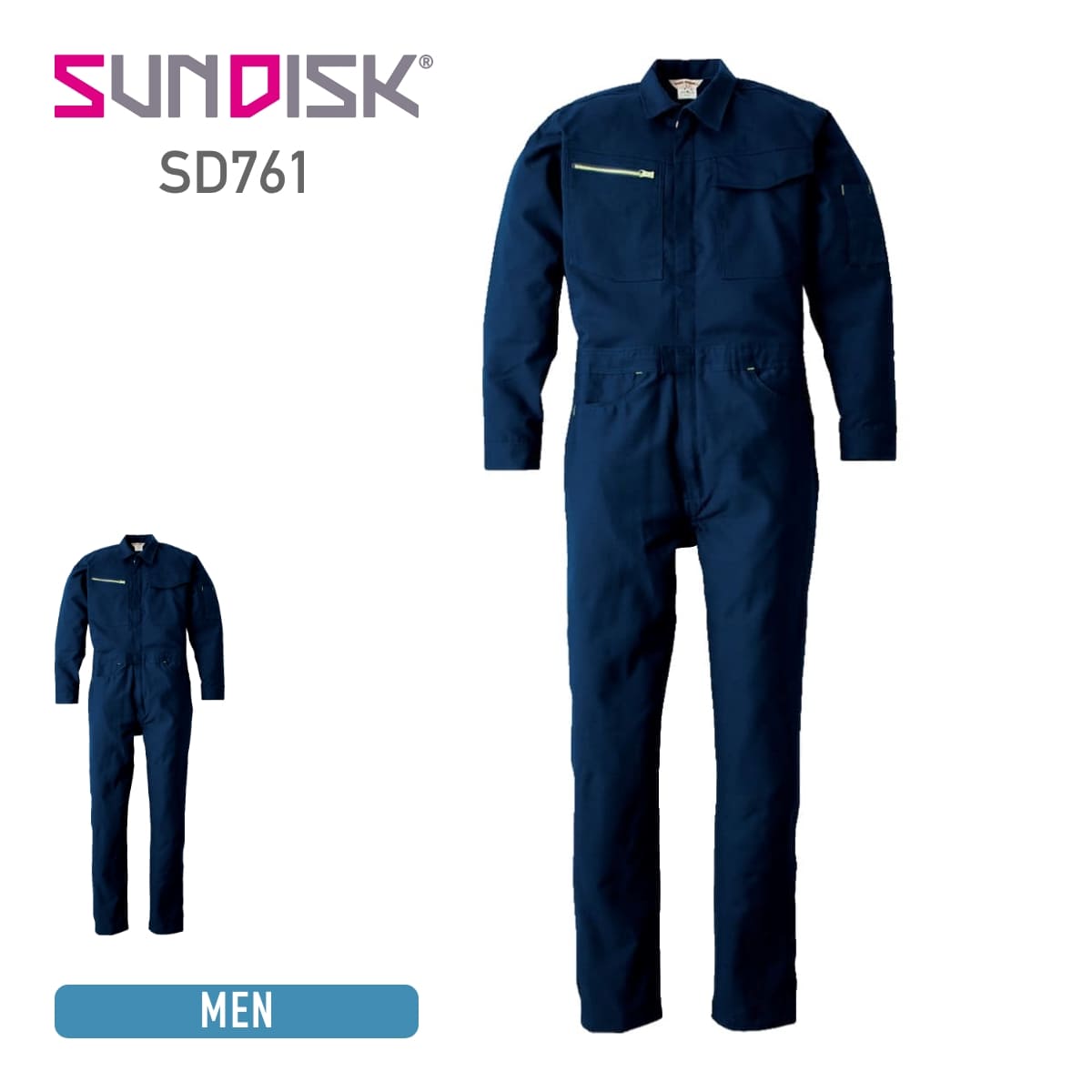Rakuten - ツナギ 無地 SUNDISK サンディスク SD761 長袖 ストレッチ 年間作業服 オールシーズン つなぎ 続服 ユニセックス 男女兼用 メンズ レディーズ 男性 女性 大きいサイズ 作業着 作業服 仕事 仕事着 ワークウェア ユニフォーム 制服 S M L LL XL 3L 4L