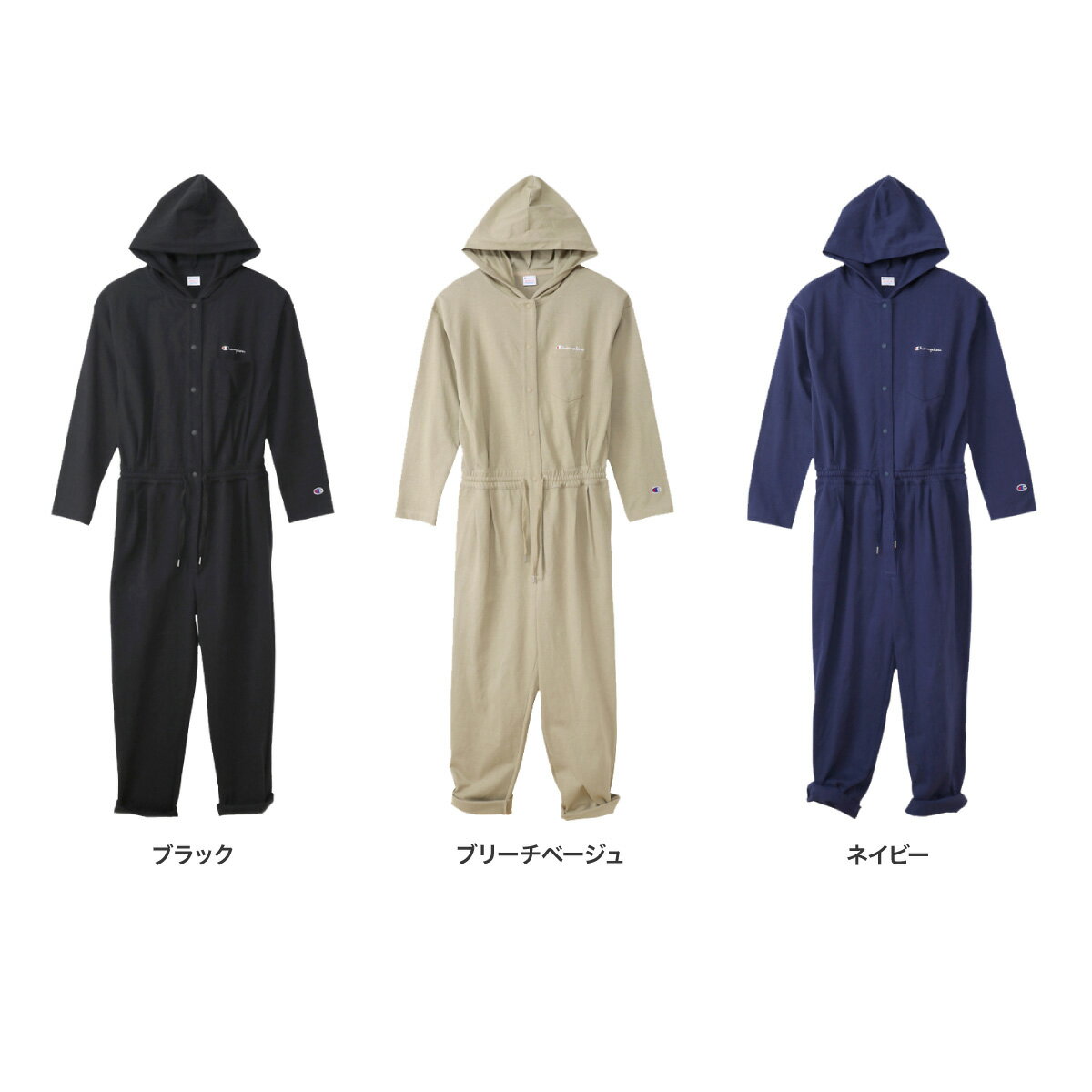 つなぎ レディース 無地 Champion チャンピオン JUMPSUIT cw-s407 オールインワン ...