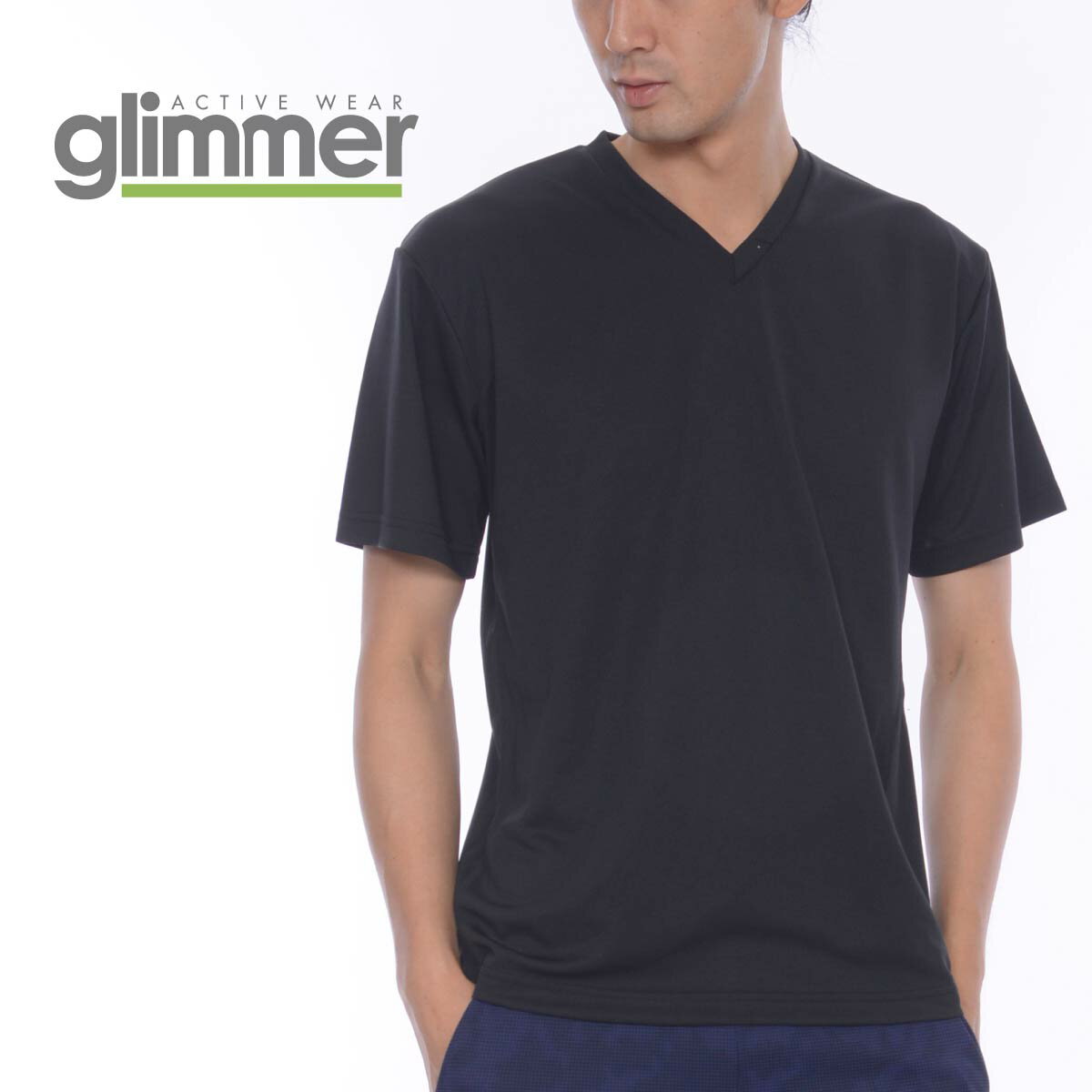 速乾 tシャツ GLIMMER グリマー 4.4オンス ドライ Vネック Tシャツ 00337-AVT 337avt 吸汗 速乾 トレーニング スポーツ ダンス チーム ユニフォーム SS-LL