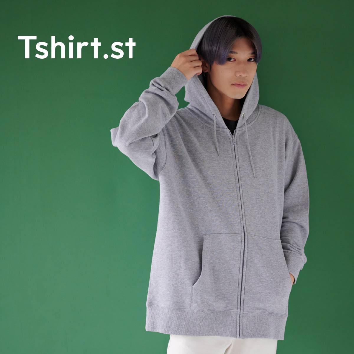 パーカー メンズ 長袖 Tshirt.st ティーシャツドットエスティー レギュラージップパーカー 10.0oz tsm605s 男女兼用 はおり 上 トップス ダンス 部屋着のサムネイル