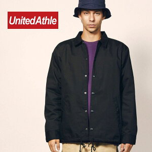 ジャケット メンズ 長袖 United Athle ユナイテッドアスレ T/C コーチ ジャケット 裏地付 744801 7448-01 撥水 防風 XS S M L XL