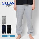 パンツ メンズ 無地 Gildan ギルダン 8.0オンス ヘビーブレンド ノーポケットスウェットパンツ 18200 裏起毛 長ズボン ルームウェア 部屋着