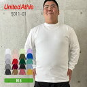tシャツ 長袖 メンズ ロンt 無地 綿 コットン United Athle ユナイテッドアスレ 5.6オンス ロングスリーブ Tシャツ 1.6インチリブ 5011-01 大きいサイズ ビッグサイズ BIG 男女兼用 白 ホワイト 黒 ブラック 紺 ネイビー 灰 グレー XS S M L XL カジュアル カラバリ豊富