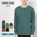 長袖 tシャツ メンズ 無地 Comfort Colors コンフォートカラーズ 6.1オンス ガーメントダイロングスリーブTシャツ 6014 アメリカンフィット 厚手 ユニフォーム