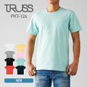 tシャツ メンズ 半袖 無地 TRUSS トラス 5.0オンス ポケット Tシャツ pkt-124 男女兼用 カジュアル 白 黒 グレー ネイビー など