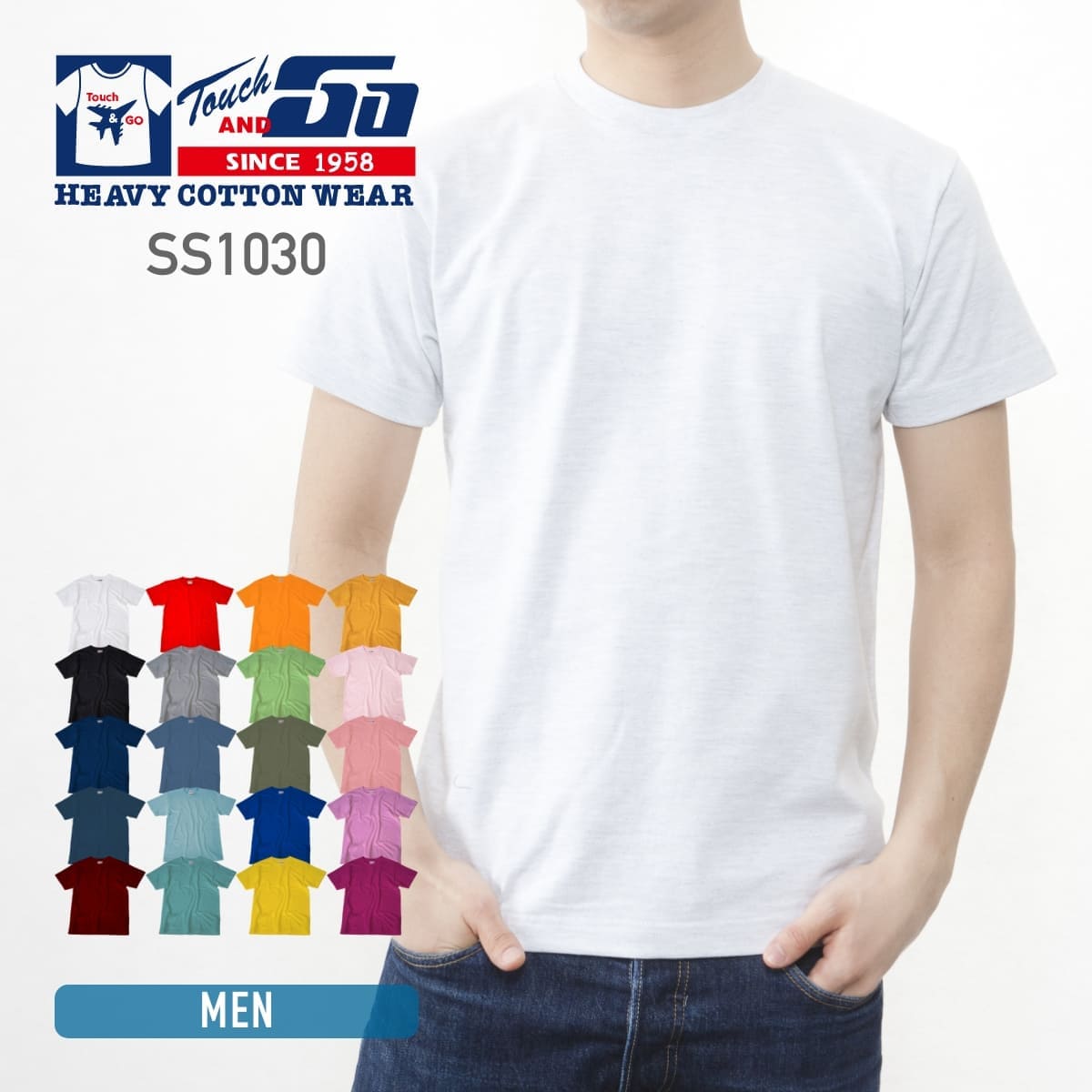 tシャツ メンズ 無地 レディース 半袖 Touch and Go タッチアンドゴー タッチ&ゴーTシャツ SS1030 男女兼用 ユニセックス コットン 綿 ...