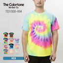 tシャツ メンズ タイダイ The Colortone tie-dye Co. カラートーン 5.3 oz レインボー マルチカラー Tシャツ td1000-rm ダンス イベント ストリート 部屋着