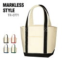 トートバッグ MARKLESSSTYLE マークレススタイル キャンバスバイカラートート(S)tr-0771 男女兼用 丈夫 お出かけ(4)