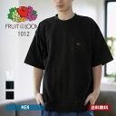 tシャツ メンズ 半袖 FRUIT OF THE LOOM BLACKEDITION HEAVY Tシャツ(胸ワッペン)フルーツオブザルーム 厚手 ホワイト(白) ブラック(黒) グリーン