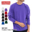 長袖 tシャツ メンズ United Athle ユナイテッドアスレ ロングスリーブTシャツ(1.6インチリブ) 501101 男女兼用 イベント お揃い ユニフォーム チームTシャツ