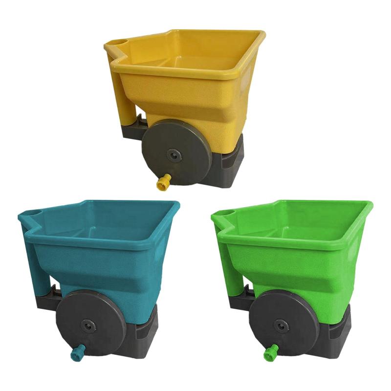 手持ち式散布機 手動肥料ツール クランクハンドル DIY アクセサリー 用品 ディスペンサー 調節可能 ガ..