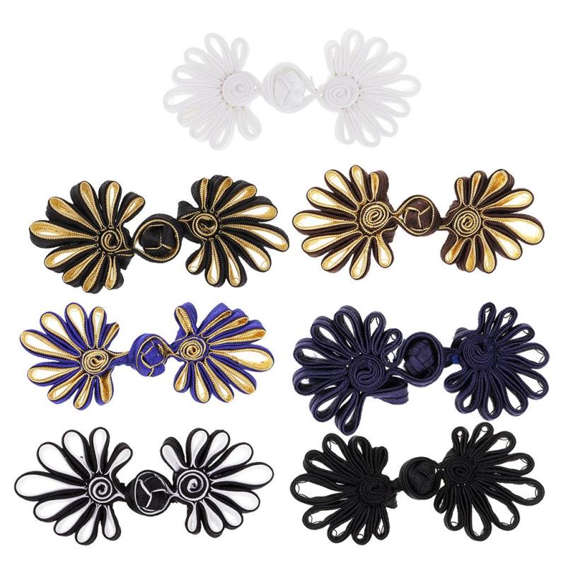 中国結びボタン 装飾 花 m タングスーツ 5組 全7色