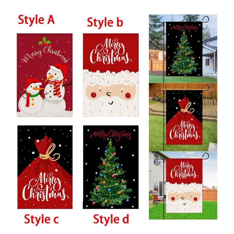 バナー飾り垂直クリスマスガーデンフラグ中庭の休日の外