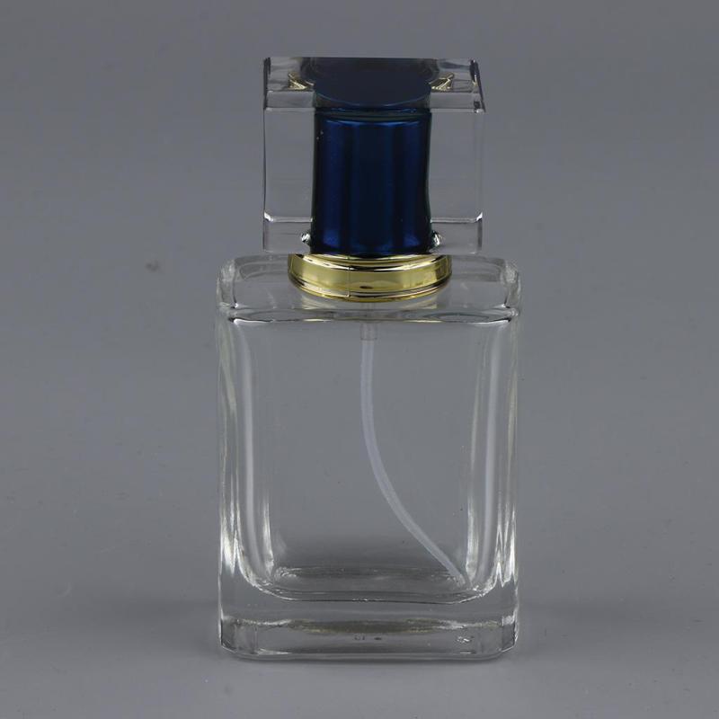 香水瓶 携帯 50ml ボトル 化粧水 ポンプ 香水スプレーボトル 正方形 詰め替え式 携帯便利 全5種
