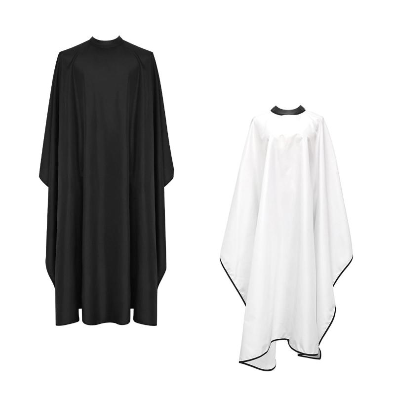 バーバーケープ プロフェッショナル 調節可能 スナップ留め 男性用 スタイリスト 美容師 エプロン ヘアカットケープ ヘアスタイリング用