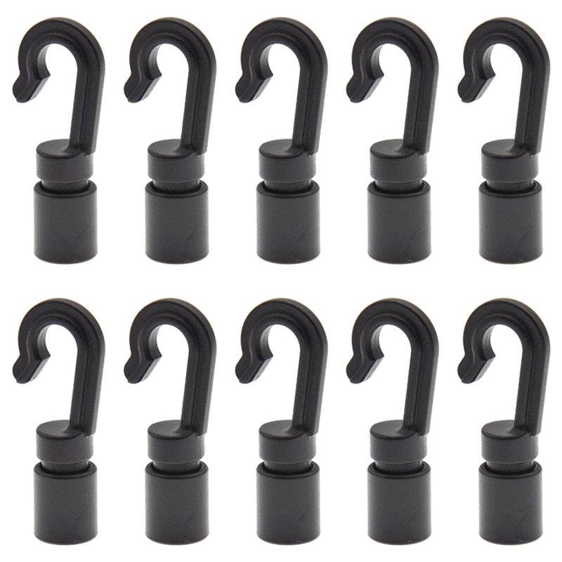 ショックコード 10個 高耐久 クイックコネクト ブラック カヤック バンジーコード用