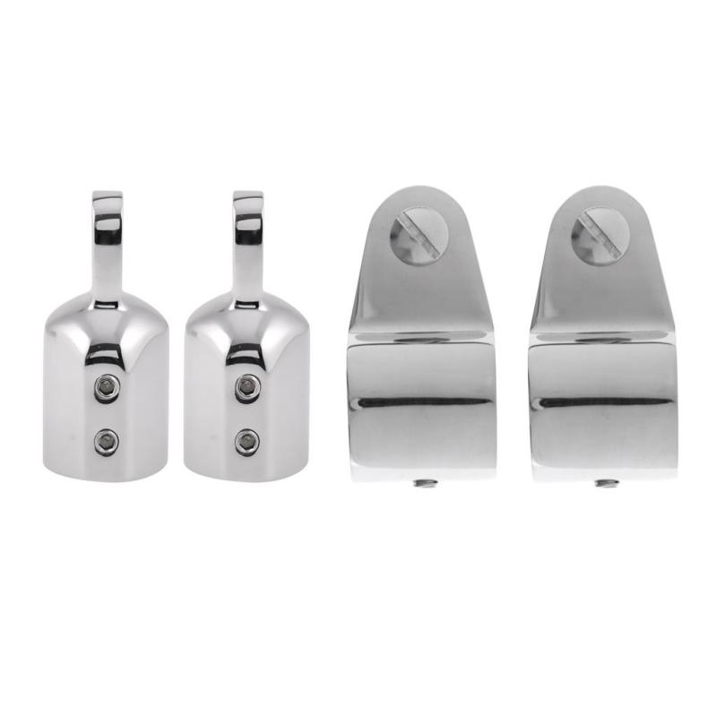 22mm 2ピース/個ボートビミニエンドキャップ&2ピース/個ステンレスジョースライダー