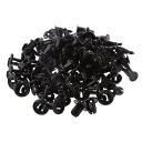 50個10mmプラスチックプッシュタイプリベットリテーナーファスナーバンパークリップ用